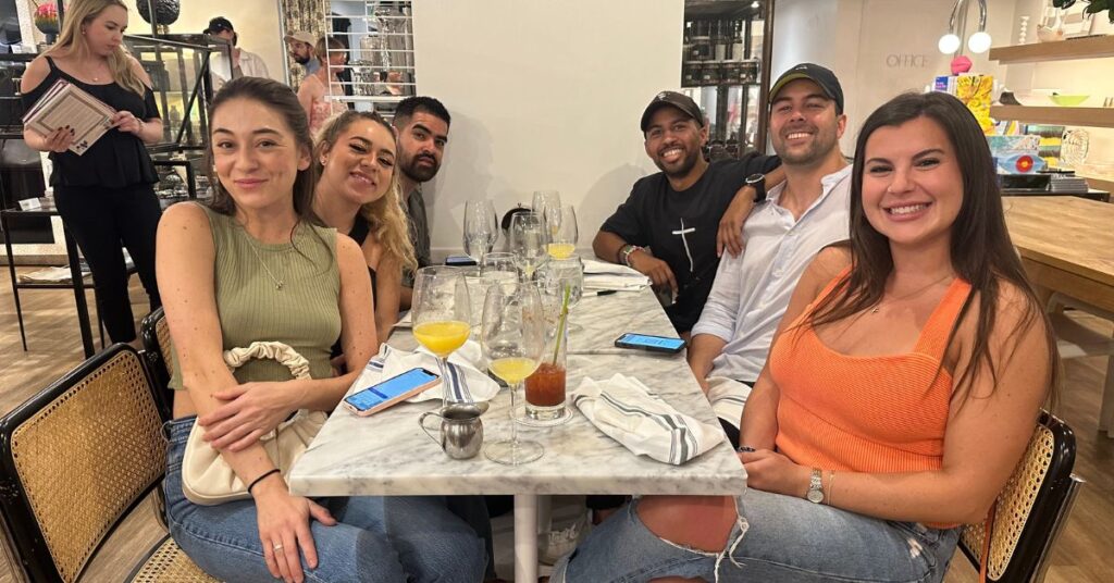 chicago lunch with childhood friends