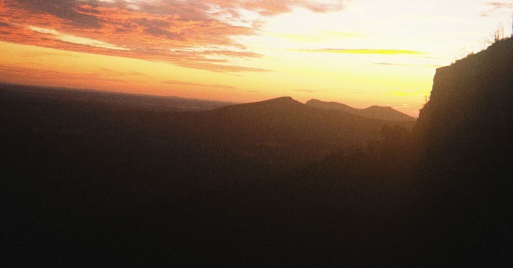 a North Carolina sunrise from a mountaintop